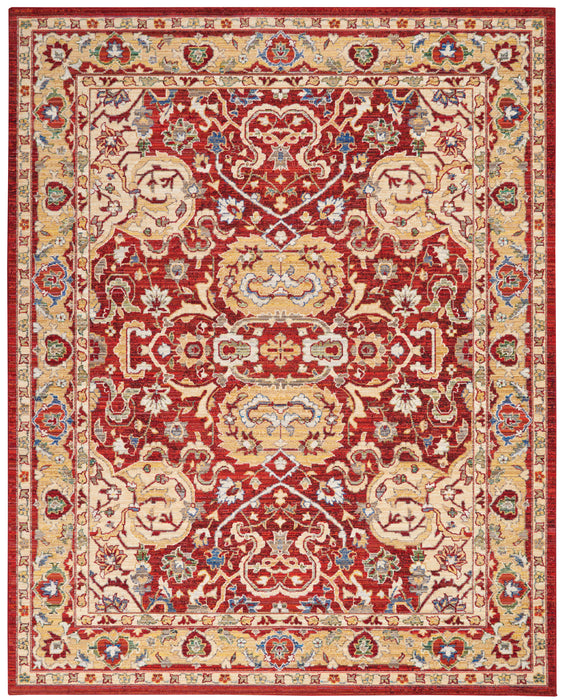 Nourison Majestic 8'x10' Red and Gold Persian Area Rug