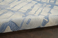 Nourison Symmetry SMM04 Blue and Grey 4'x6' Area Rug