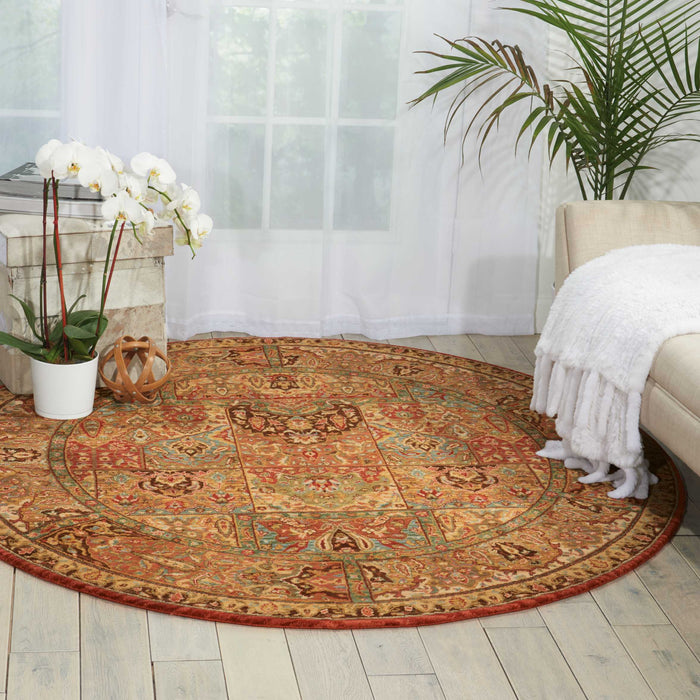 Nourison Living Treasures LI02 Multicolor 6' Round Area Rug