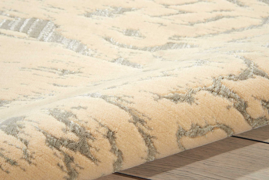 Nourison Nepal NEP10 Grey and White 5'x8'  Area Rug