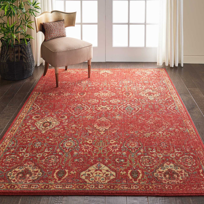 Nourison Somerset ST90 Red 4'x6' Oriental Area Rug