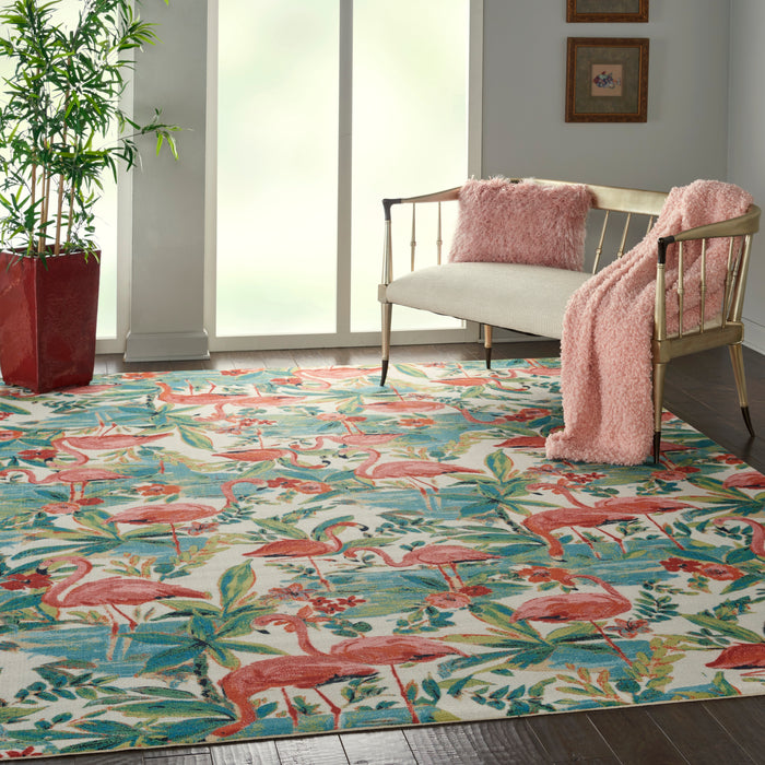 Waverly Sun N Shade SND75 Multicolor 8'x11' Oversized Indoor-outdoor Rug