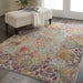 Nourison Ankara Global ANR06 White and Orange 4'x6' French Country Area Rug