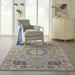 Nourison Majestic 6'x8' Light Blue Multicolor Persian Area Rug