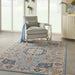 Nourison Majestic 6'x8' Light Blue Multicolor Persian Area Rug