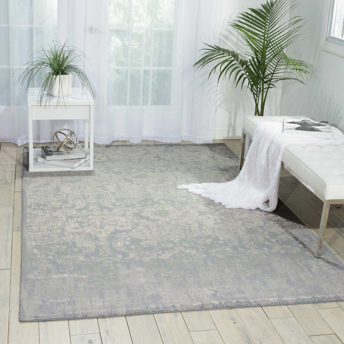 Nourison Twilight TWI05 Slate Blue and Grey 8'x10' Large Rug