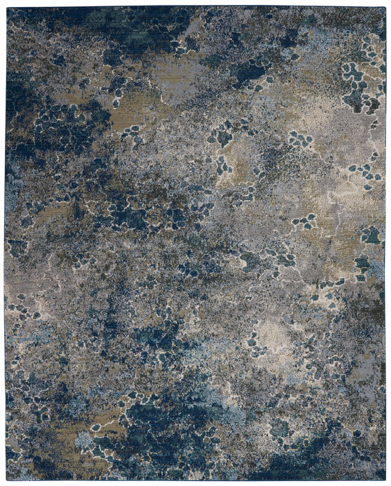 Nourison Artworks ATW02 Blue and Grey 8'x10' Rug