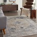 kathy ireland Home Malta MAI02 Beige and Blue 5'x8' Area Rug