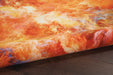 Nourison Le Reve LER05 Orange 9'x12' Oversized Fiery Clouds Rug