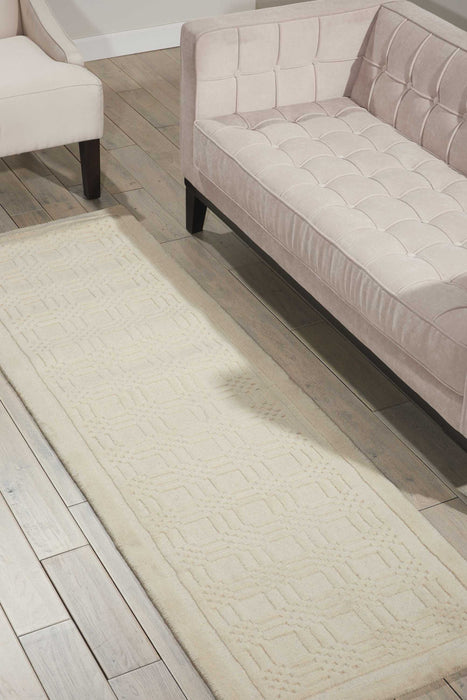 Nourison Westport WP32 White 8' Runner  Hallway Rug