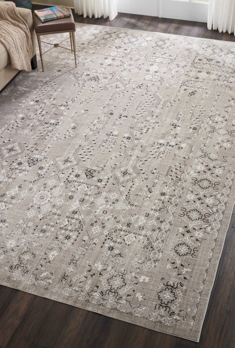 kathy ireland Home Silver Screen KI343 Taupe 10'x13' Oversized  Rug