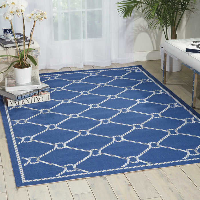 Waverly Sun N Shade SND41 Dark Blue 5'x8'  Area Rug