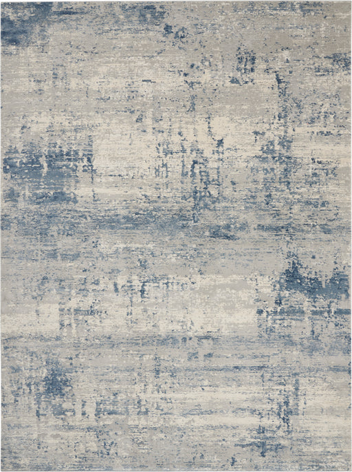 Nourison Rustic Textures RUS10 Blue and Grey 8'x11' Large Rug
