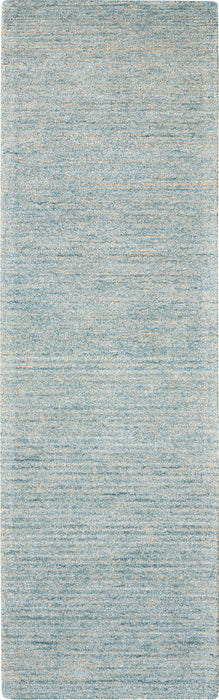 Nourison Weston WES01 Light Blue 8' Runner Textured Hallway Rug