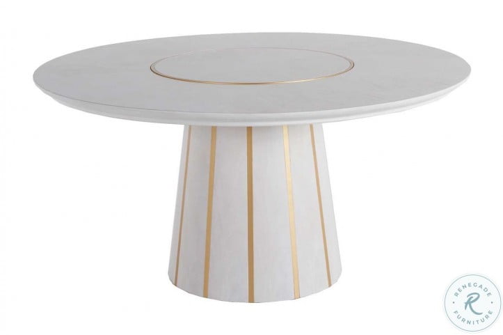 Mahogany Table White/Gold
