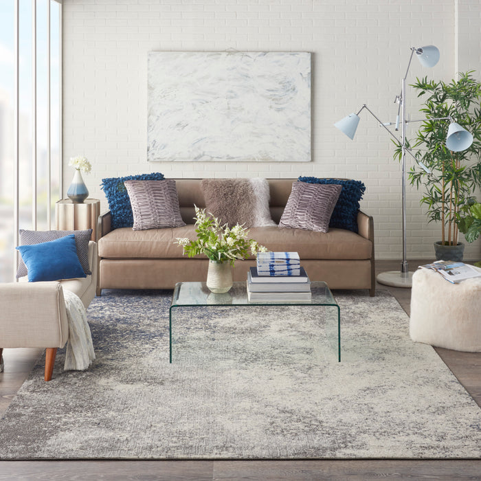 Nourison Passion 7' x 10' Charcoal and Ivory    Area Rug