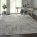 Nourison Rustic Textures RUS07 Slate Blue and Ivory 9'x13' Oversized Rug