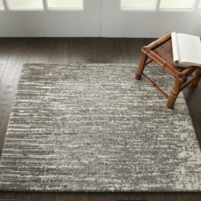 Nourison Twilight 2'x3' Black and White Modern Area Rug