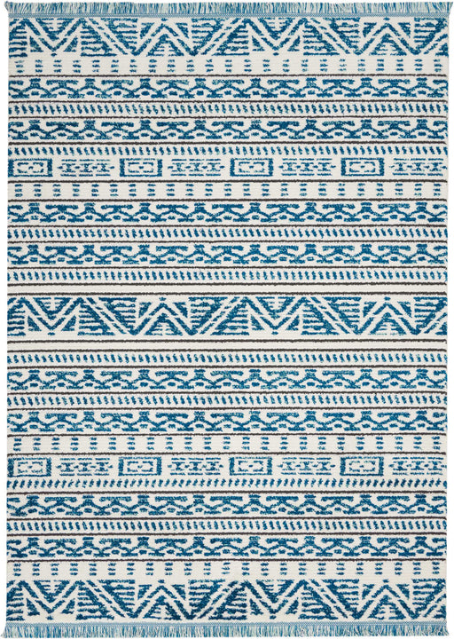 Nourison Kamala DS503 Blue and White 4'x6' Area Rug