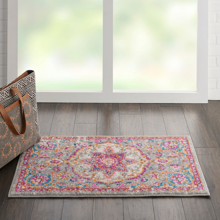 Nourison Passion Bohemian Grey Multi Colored Area Rug