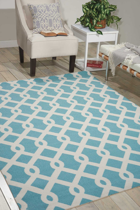 Waverly Sun N Shade SND20 Blue 10'x14'   Rug