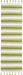 Nourison Rio Vista DST01 White and Green 8' Runner Flat Weave Hallway Rug
