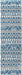 Nourison Kamala DS503 Blue and White 8' Runner Hallway Rug