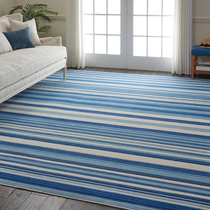 Butera Collection BB203 Blue and White 9'x12' Beach Area Rug
