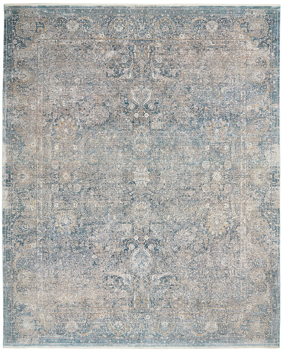 Nourison Starry Nights 9' x 12' Cream and Blue Vintage Area Rug