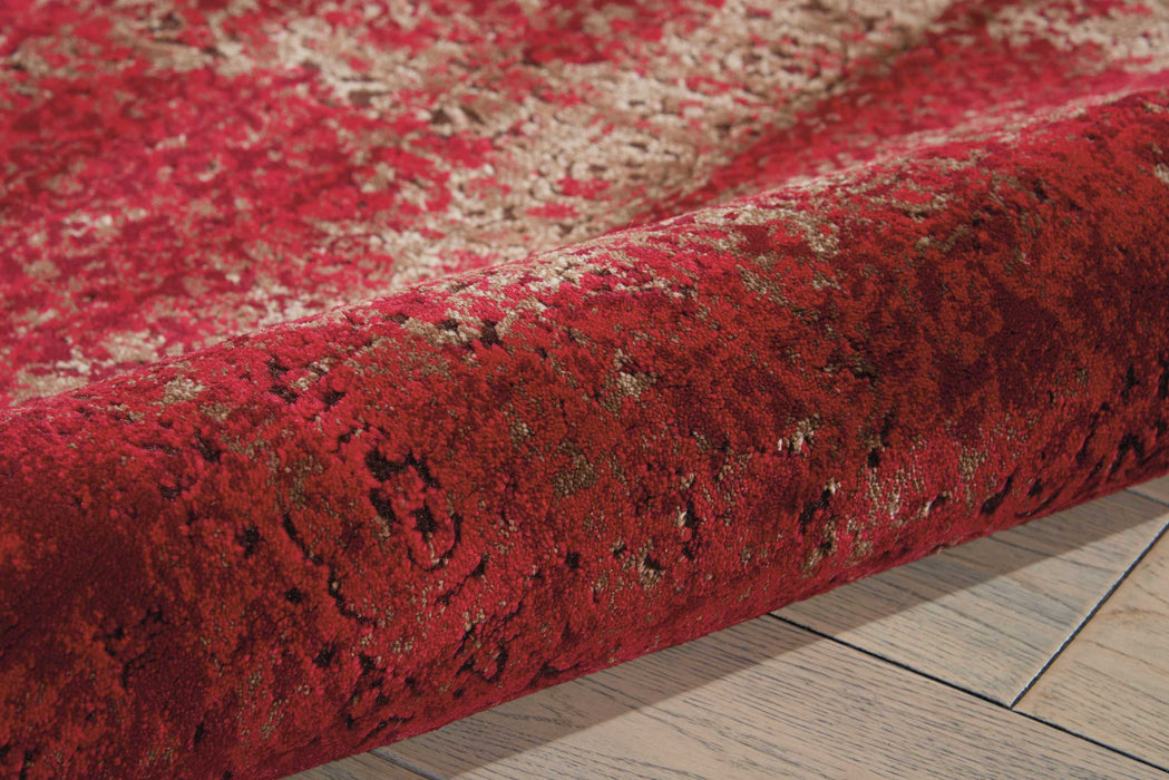 Nourison Karma KRM01 Red 8' Runner  Hallway Rug