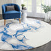 Nourison Twilight TWI27 Ivory and Blue 8' Round Oversized Rug