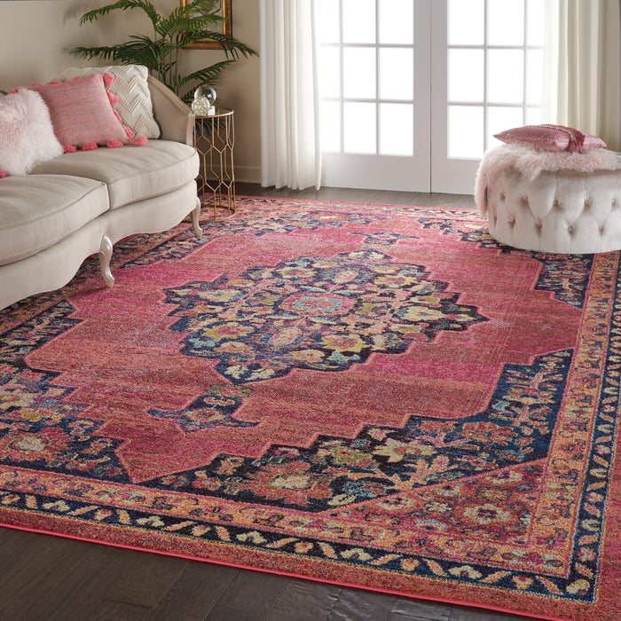 Nourison Passionate PST01 Pink Multicolor 9'x12' Oversized  Rug