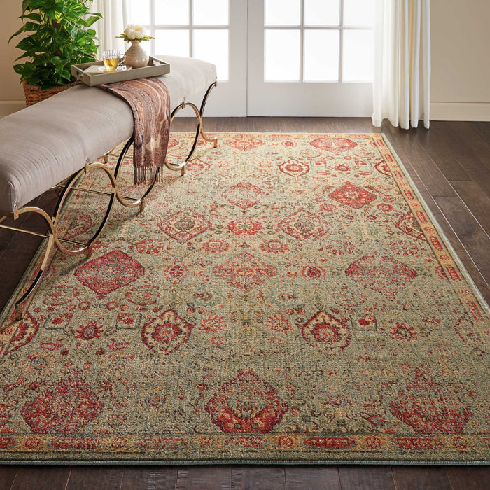 Nourison Somerset ST90 Light Green 5'x8' Oriental Area Rug