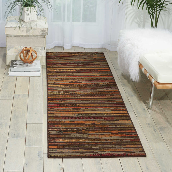 Nourison Paramount PAR15 Multicolor 7' Runner  Hallway Rug