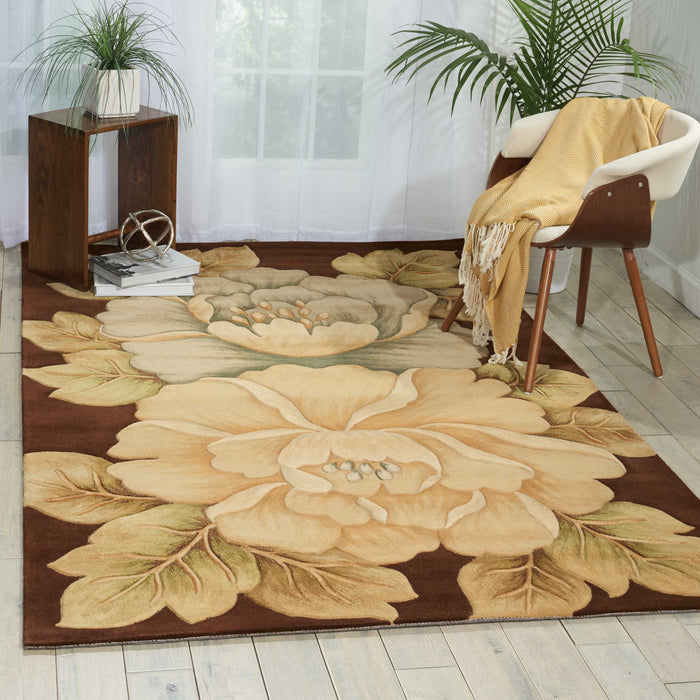 Nourison Tropics TS09 Brown 5'x8' Area Rug