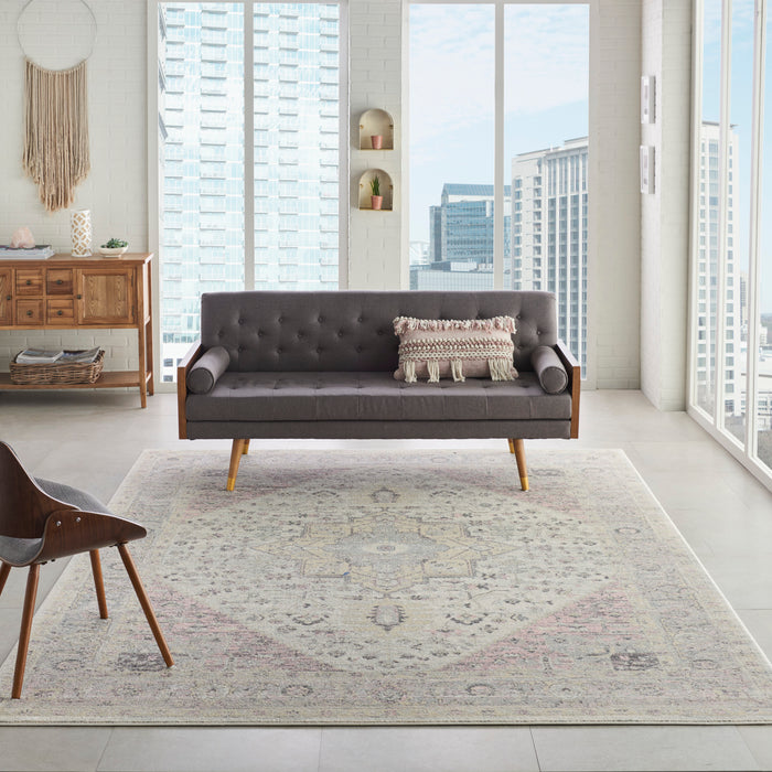 Nourison Tranquil TRA06 Pink and Beige 9'x12' Oversized  Rug