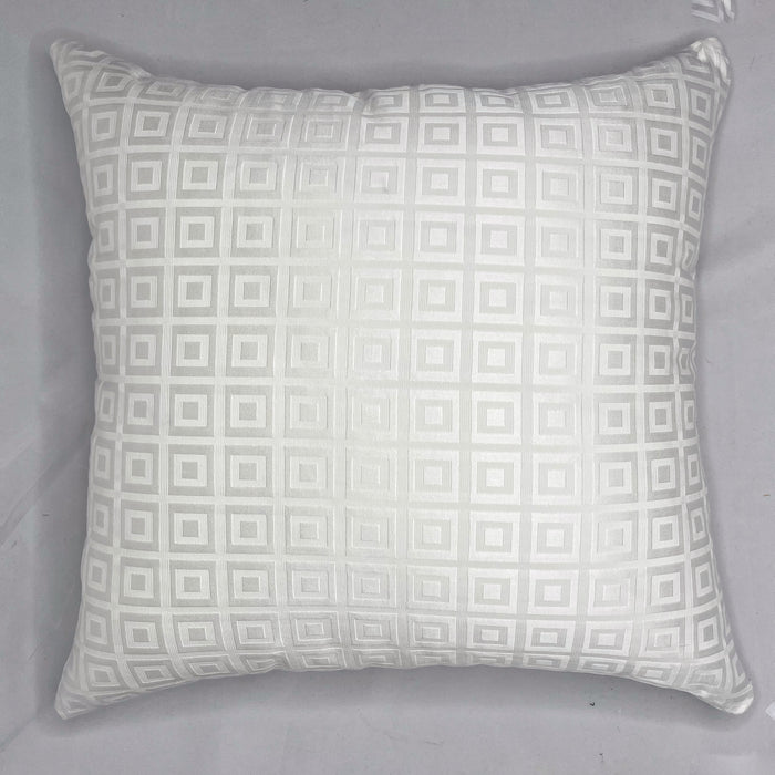 Bright white geo 24” pillow case