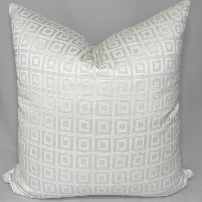 Bright white geo 24” pillow case