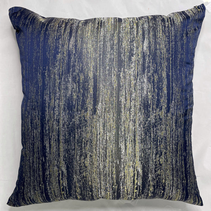 The Bradshaw Collection Blue & Gold metallic satin 24” Pillow Case