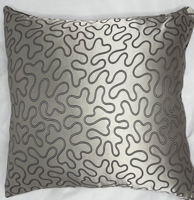 The Bradshaw Collection Greige Satin Woven  24” Pillow Case