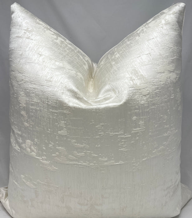 The Bradshaw Collection Ivory Satin Textured 24” Pillow Case