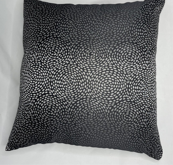 Black & Silver Dot Metallic 24” Pillow Case