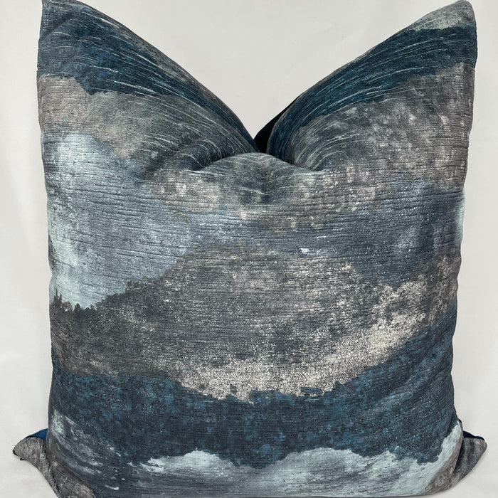 The Bradshaw Collection Stormy Blue 24” threaded Pillow Case
