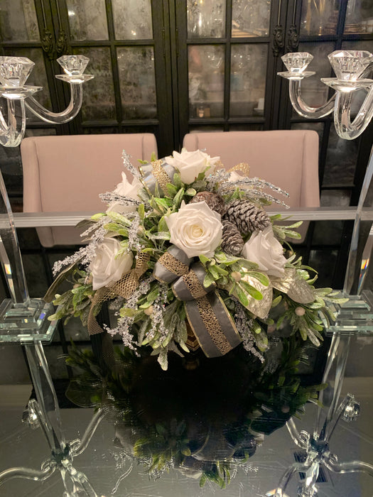 Real Touch Rose Sparkle Centerpiece