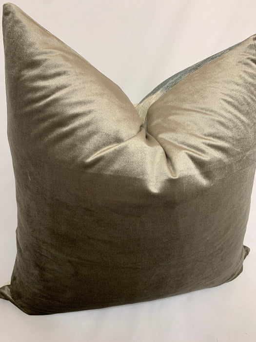 Blue & Taupe 26” Threaded Pillow Case