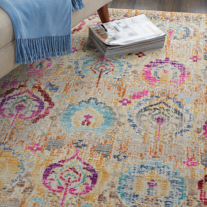 Nourison Vintage Kashan VKA04 Ivory Multicolor 4'x6' Persian Area Rug