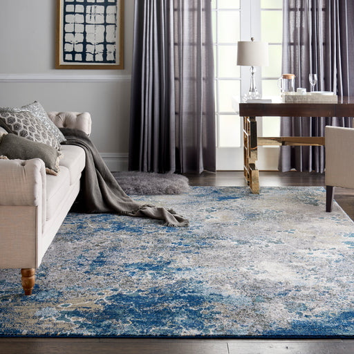 Nourison Artworks ATW02 Blue and Grey 10'x13' Rug