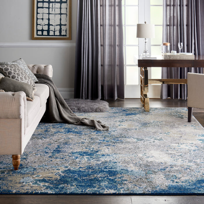 Nourison Artworks ATW02 Blue and Grey 10'x13' Rug