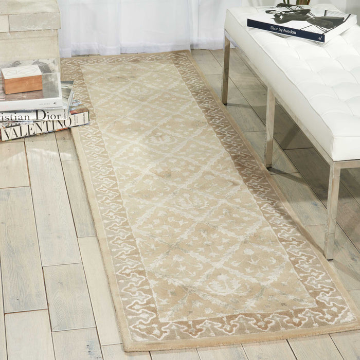 Nourison Symphony SYM02 Beige 8' Runner  Hallway Rug