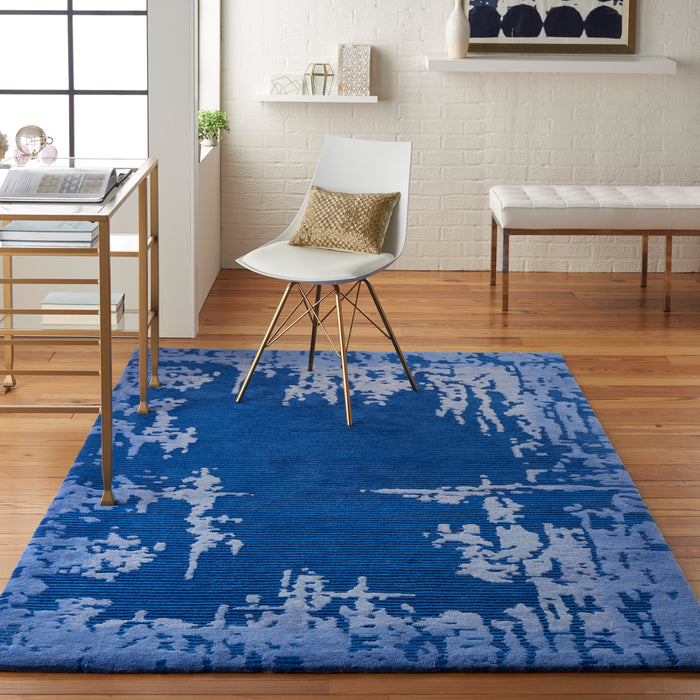 Nourison Symmetry SMM02 Navy Blue 4'x6' Area Rug